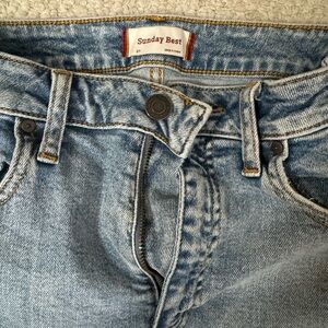 Sunday best mid rise denim shorts